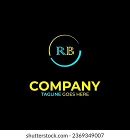 plantilla de diseño de logotipo de letras modernas creativas RB