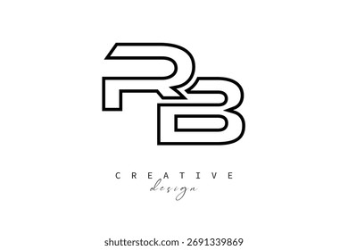 RB Creative Monogram Logo Design-Stock Creative Branding Design Concept