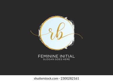 RB Handschrift Logo mit Kreis Vorlage Vektorsignatur, Hochzeit, Mode, Blumen und botanisch mit kreativen Vorlage.