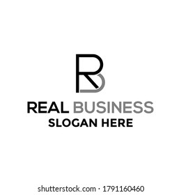 RB diseños iniciales de logotipo plano