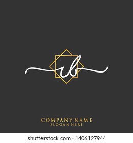 RB Initial handwriting logo template