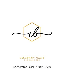 RB Initial handwriting logo template