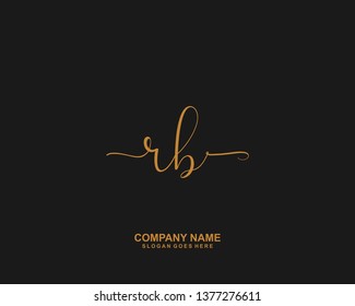 RB Initial handwriting logo vector