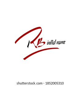 Rb Initial handwriting logo vector