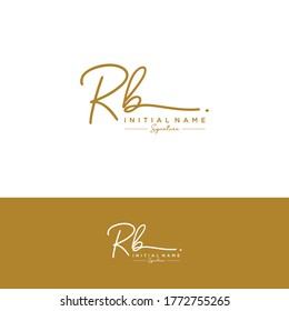 RB  Initial letter handwriting and signature logo.