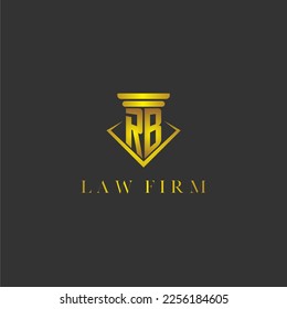 RB initial monogram logo for lawfirm with creative polygon design