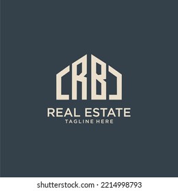 RB initial monogram logo for real estate design