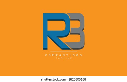  RB initials monogram letter text alphabet logo design