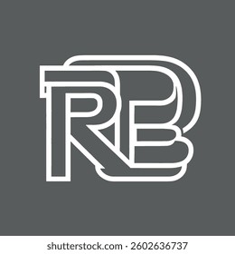 RB letter logo connected together