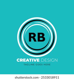 RB Buchstaben Logo kreatives Design. RB einzigartiges Design. Vektorgrafik