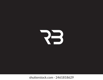 RB Letter Logo Design with Creative Modern Trendy Typography and Black Colors.
