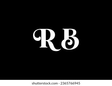 Diseño de logotipo de letras RB y diseño de logotipo de monograma