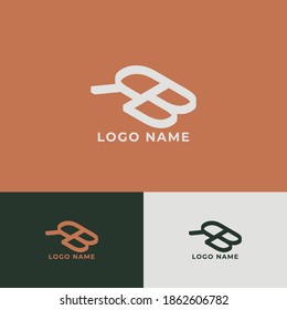 Vector de plantilla de diseño de logotipo de letras RB