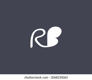 Vector de plantilla de diseño de logotipo de carta RB