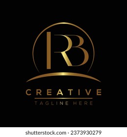 RB letter logo design template elements. RB letter vector logo.