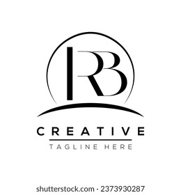Elementos de plantilla de diseño de logotipo de letras RB. Logotipo vectorial de letra RB.