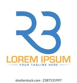 Logo-Design für RB-Buchstaben Einzigartiges und modernes Logo-Design, professionelles Logo-Design