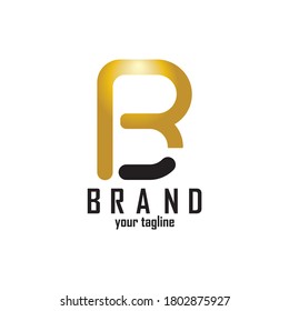 RB letter logo design vector illustration
