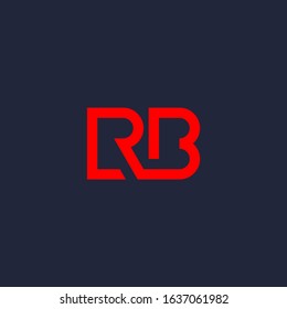 RB letter monogram logo red color.