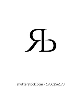 rb letter original monogram logo design