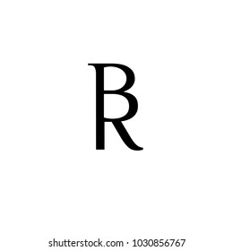R,B  letter vector logo. Business logo. Business emblem. Brand identity