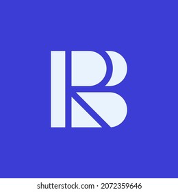 Logo der RB-Beschriftung. die Kombination der Buchstaben R und B in eine neue, originelle und moderne Form
