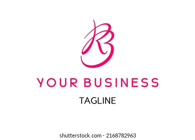 RB logo design, letter, monogram, icon, symbol, perfect for luxury brands. Its flowing lines convey sophistication, ideal for high-end fashion, beauty, and premium services.
