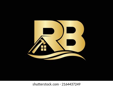 RB-Logo mit Buchstabe R B im Vektorformat.