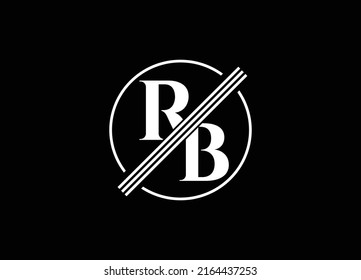 RB-Logo mit Buchstabe R B im Vektorformat.