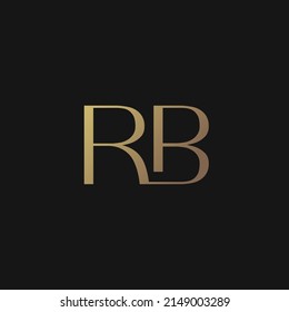 RB Logo Elegant Monogram logo. Letter BR Abstract Icon. RB Luxury Alphabet. Modern, Elegant, Luxury Style Characters for Company Brand Identity