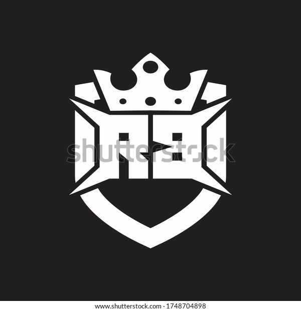 Rb Logo Monogram Isolated Shield Crown Stock Vector (Royalty Free ...