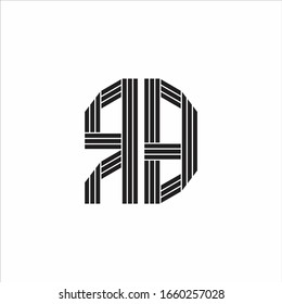 Estilo de esquema de monograma del logotipo RB aislado en fondo blanco