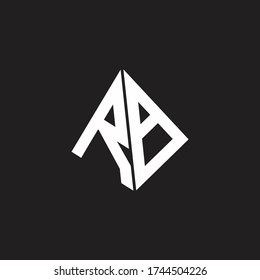 RB Logo monogram with standout triangle shape ribbon design template