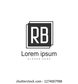 RB Logo template design. Initial letter logo template design