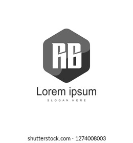 RB Logo template design. Initial letter logo template design