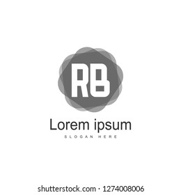 RB Logo template design. Initial letter logo template design