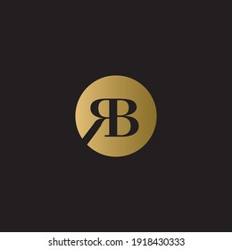 rb luxury logo design vector icon linked