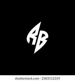 RB monogram esport logo design with cool shape concept in vector
