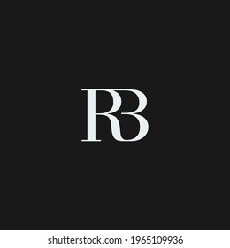 RB monogram fashion logo - black white.