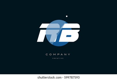 rb r b  blue circle dot big font alphabet company letter logo white design vector icon template 