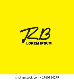 RB r b Initial handwriting creative fashion elegant design logo Sign Symbol template vector icon