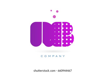 rb r b pink dots dotted letter logo alphabet creative company vector icon design template