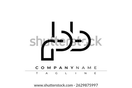 RBB abstract letter design. Modern Business Logo Design With Abstract Typography and Contemporary Style