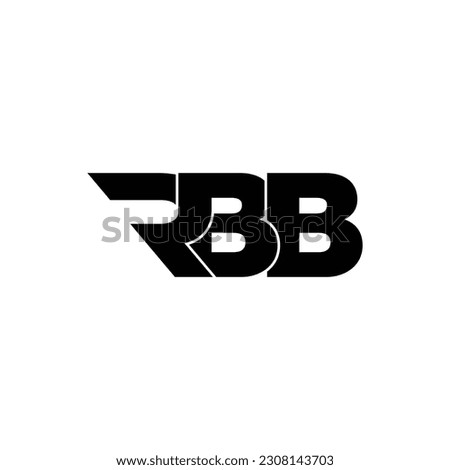 RBB letter monogram logo design vector