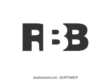 RBB logo design. Initial letter R B B bold font style for tech startups, consulting, corporate branding. Creative company name, headlines typography identity, trendy logotype. Vector illustration.