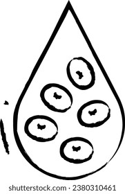 Ilustración vectorial con mano RBC