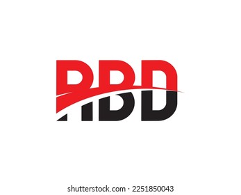 RBD Letter Initial Logo Design Vektorgrafik