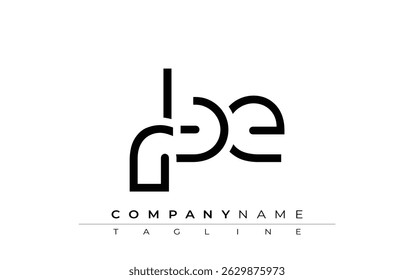 RBE abstract letter design. Modern Business Logo Design With Abstract Typography and Contemporary Style