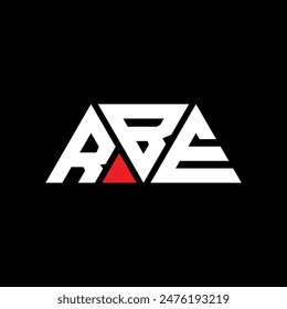 RBE Dreieck-Buchstaben-Logo-Design mit Dreieck-Form. RBE Dreieck Logo Design Monogramm. RBE Dreieck Vektorgrafik Logo Vorlage mit Rot Farbe. RBE dreieckiges Logo Einfaches, elegantes und luxuriöses Design.