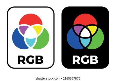 RBG information sign set color. Vector illustration.	